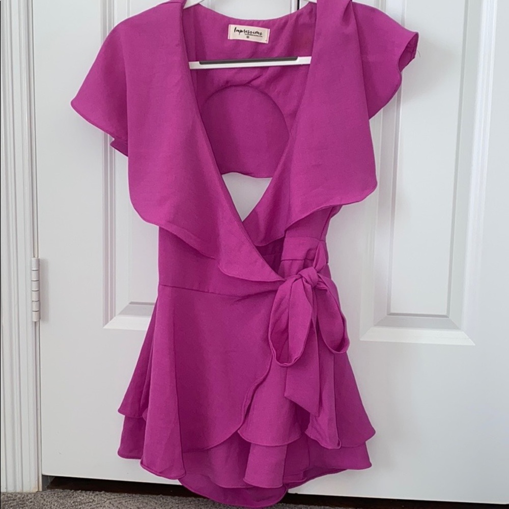 Flowy Ruffles Tie Backless Romper! - image 4